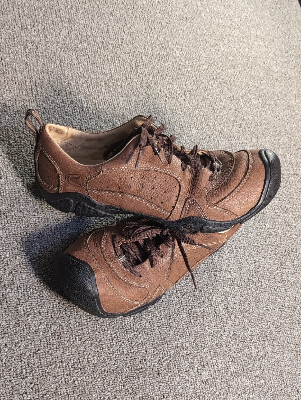 Keen Presidio Leather Walking/Hiking Shoes Size 10.0 in Brown